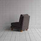 Perch Slipper Armchair in Regatta Cotton, Charcoal, Back View - NiX