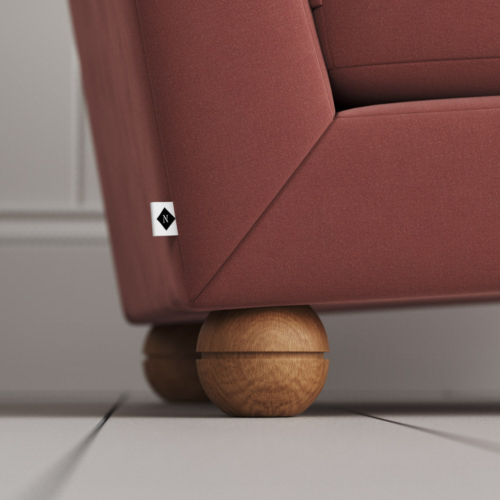 Perch Slipper Armchair in Intelligent Velvet Damson