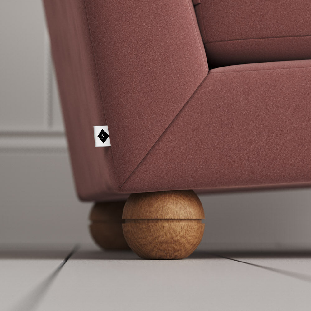 Perch Slipper Armchair in Intelligent Velvet Rose
