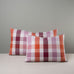 image of Rectangle Lollop Cushion in Checkmate Cotton, Berry