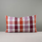 Front Side of Large Rectangle Lollop Cushion in Red Cotton, Berry