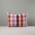 Front Side of Medium Rectangle Lollop Cushion in Red Cotton, Berry