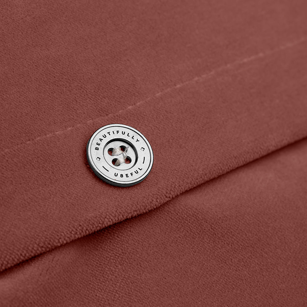 Rectangle Lollop Cushion in Intelligent Velvet, Damson