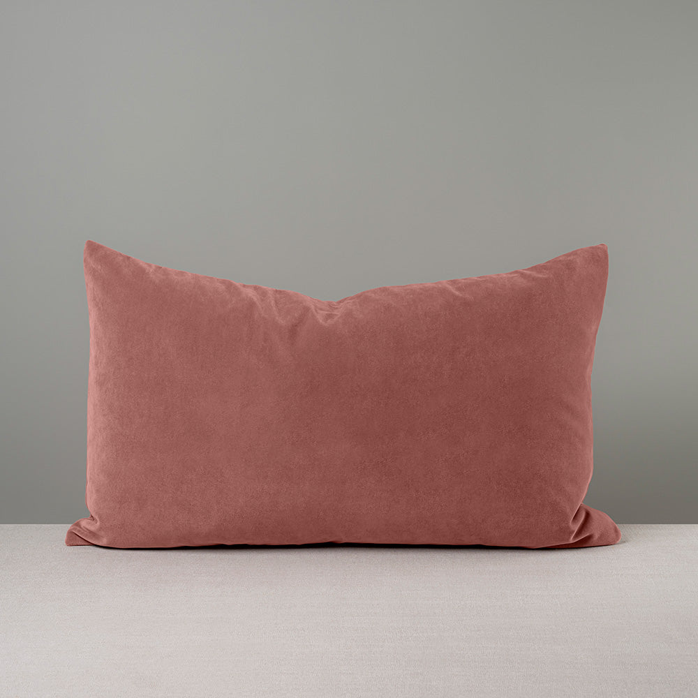 Front Side of Large Rectangle Lollop Cushion in Pink(Damson) Velvet - NiX