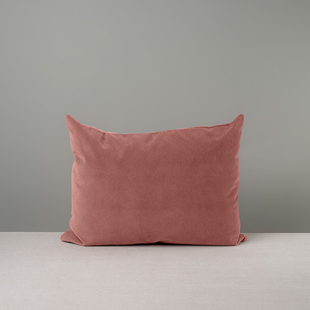 Front Side of Large Rectangle Lollop Cushion in Pink(Damson) Velvet - By NiX