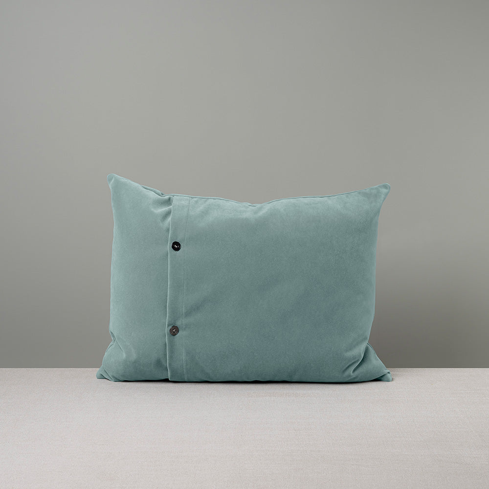  Rectangle Lollop Cushion in Intelligent Velvet, Mineral 