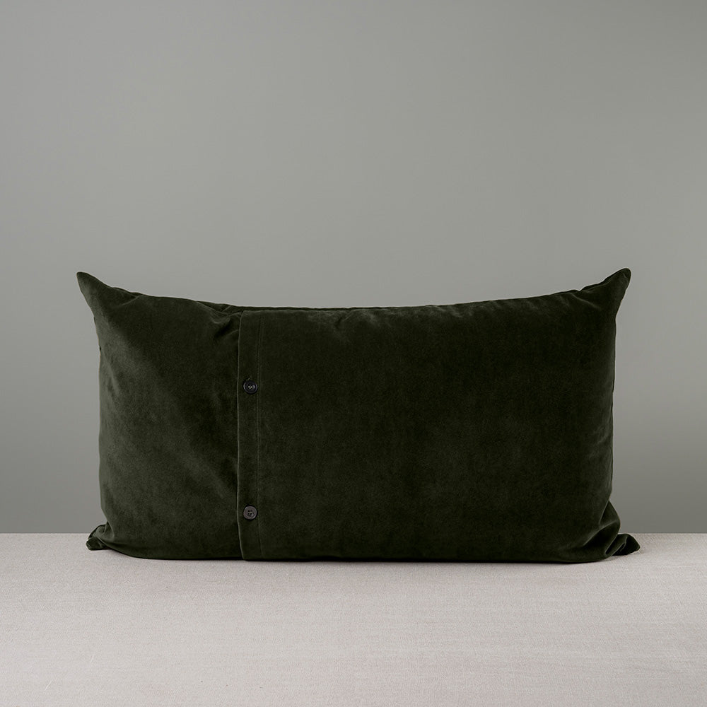  Rectangle Lollop Cushion in Intelligent Velvet, Seaweed 