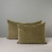 image of Rectangle Lollop Cushion in Intelligent Velvet, Sepia
