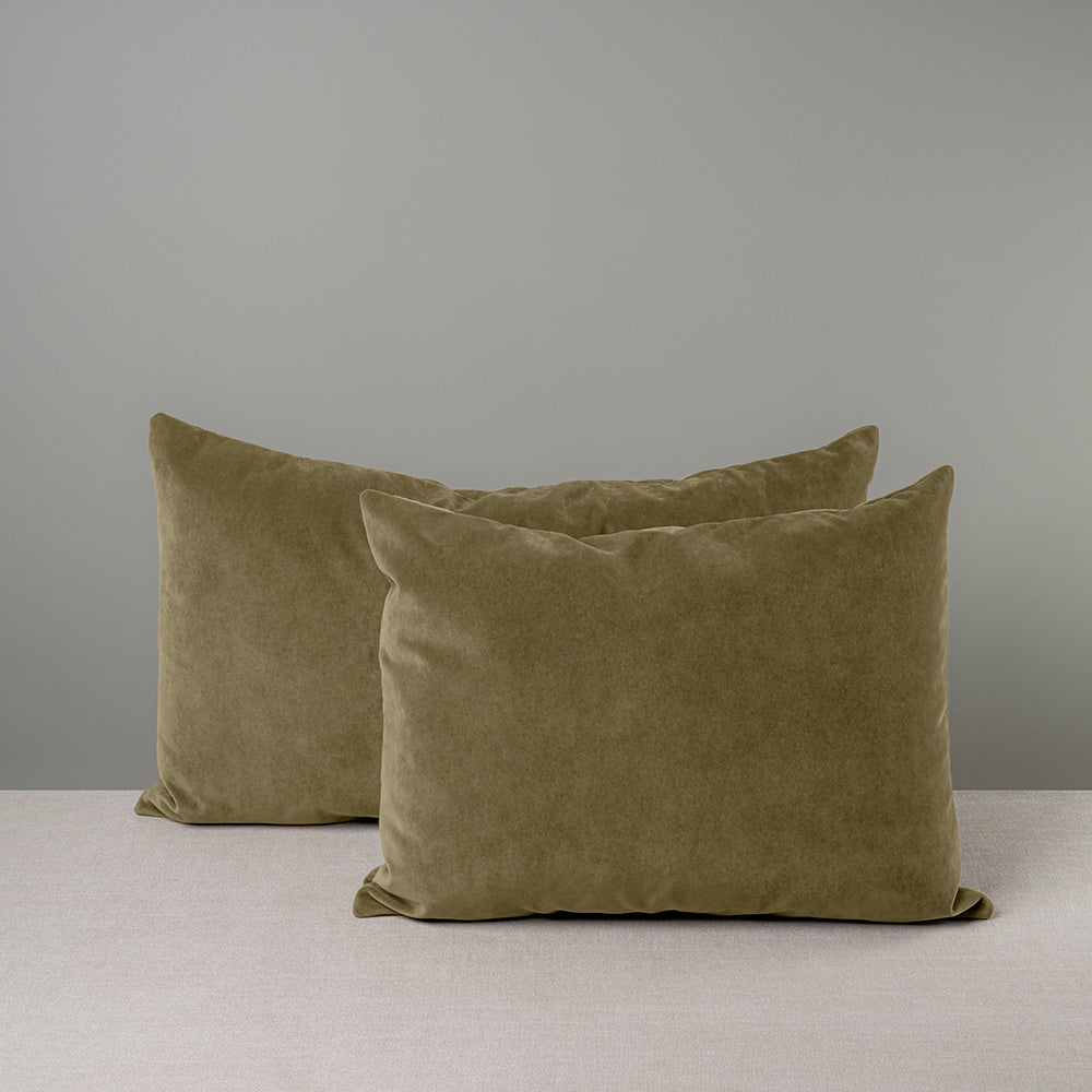 2 Large & Medium Size of Rectangle Lollop Cushion in Brown(Sepia) Velvet - NiX By Nicola Harding & Co.
