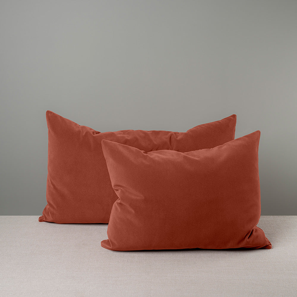 Large & Medium Rectangle Lollop Cushions in Red(Sienna) Velvet - NiX By Nicola Harding & Co.