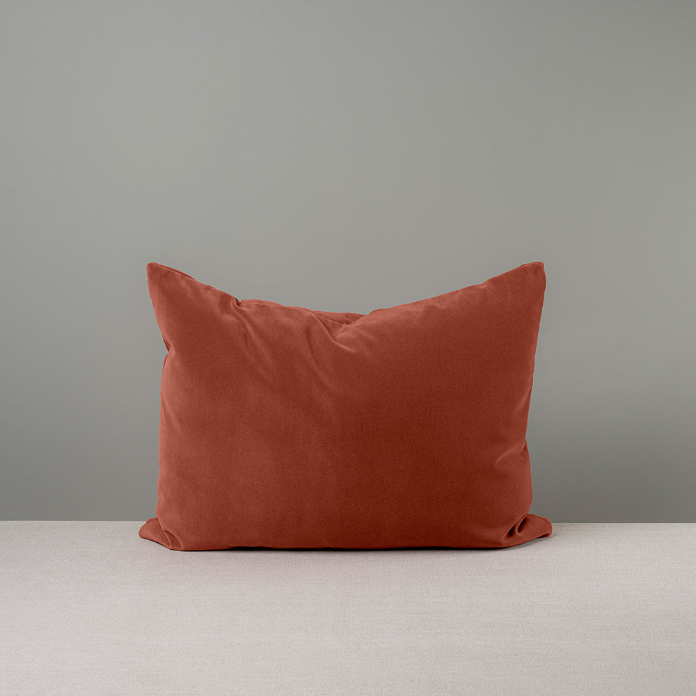 Front Side of Medium Rectangle Lollop Cushion in Red(Sienna) Velvet - NiX
