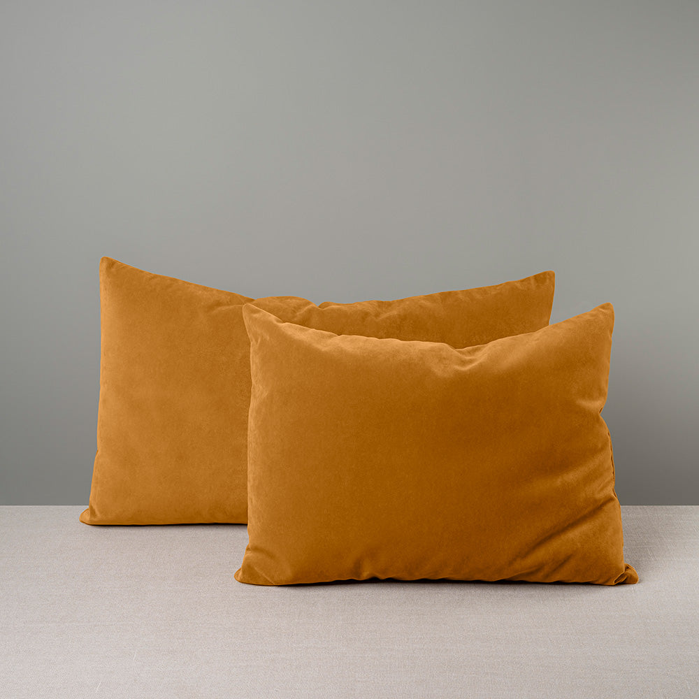 Large & Medium Rectangle Lollop Cushion in Orange(Spice) Velvet - NiX By Nicola Harding & Co.