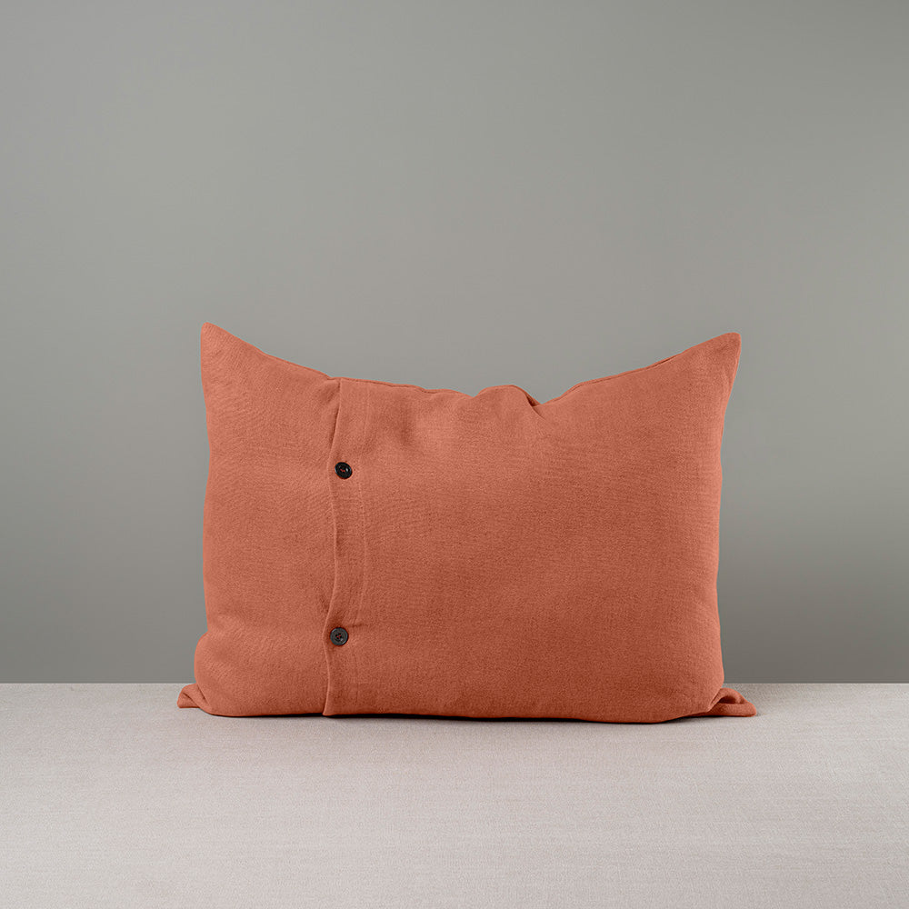 Back Side of Medium Red(Cayenne) Rectangle Lollop Cushion aka Throw Pillows - By NiX