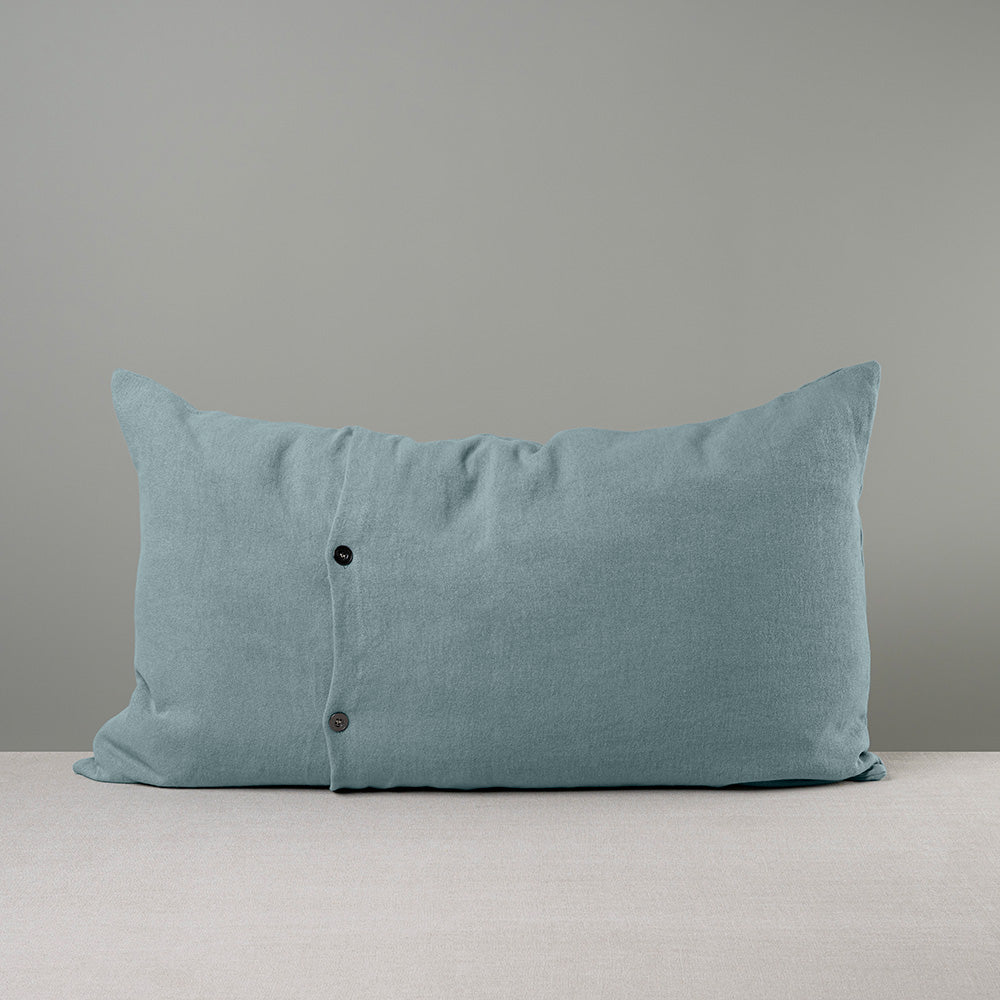 Rectangle Lollop Cushion in Laidback Linen, Cerulean