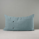 Back Side of Rectangle Lollop Blue(Cerulean) Cushion With 2 Buttons - NiX
