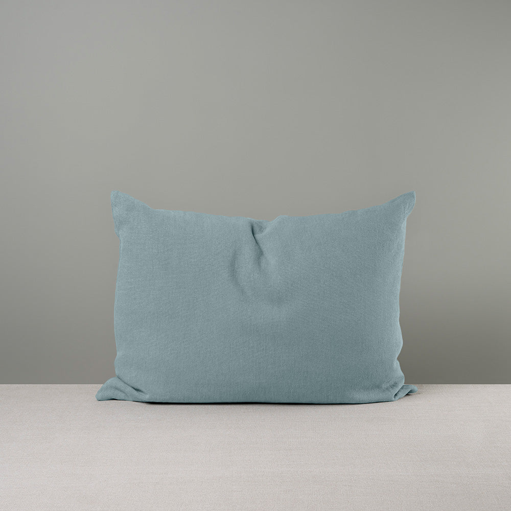 Rectangle Lollop Cushion in Laidback Linen, Cerulean