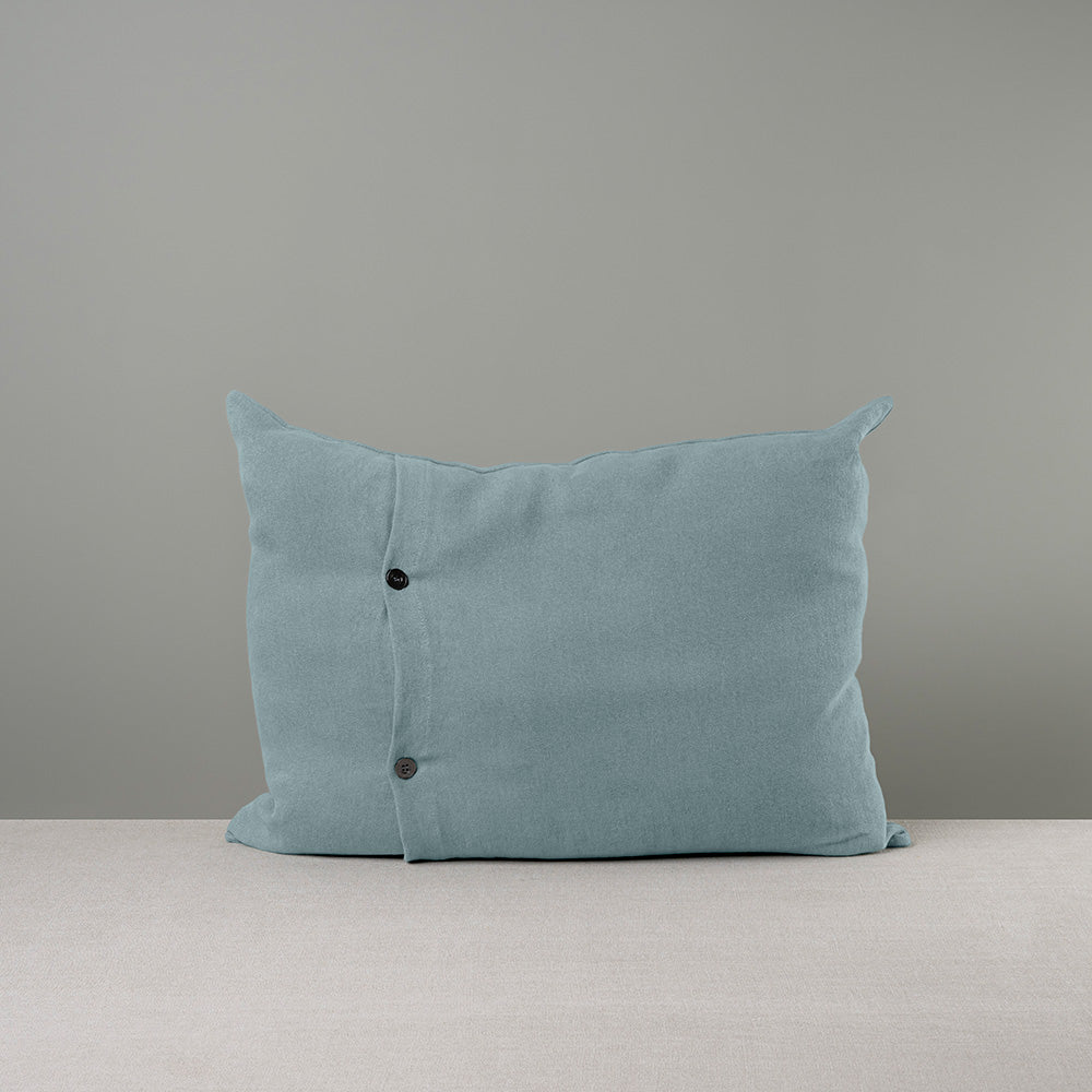  Rectangle Lollop Cushion in Laidback Linen, Cerulean 