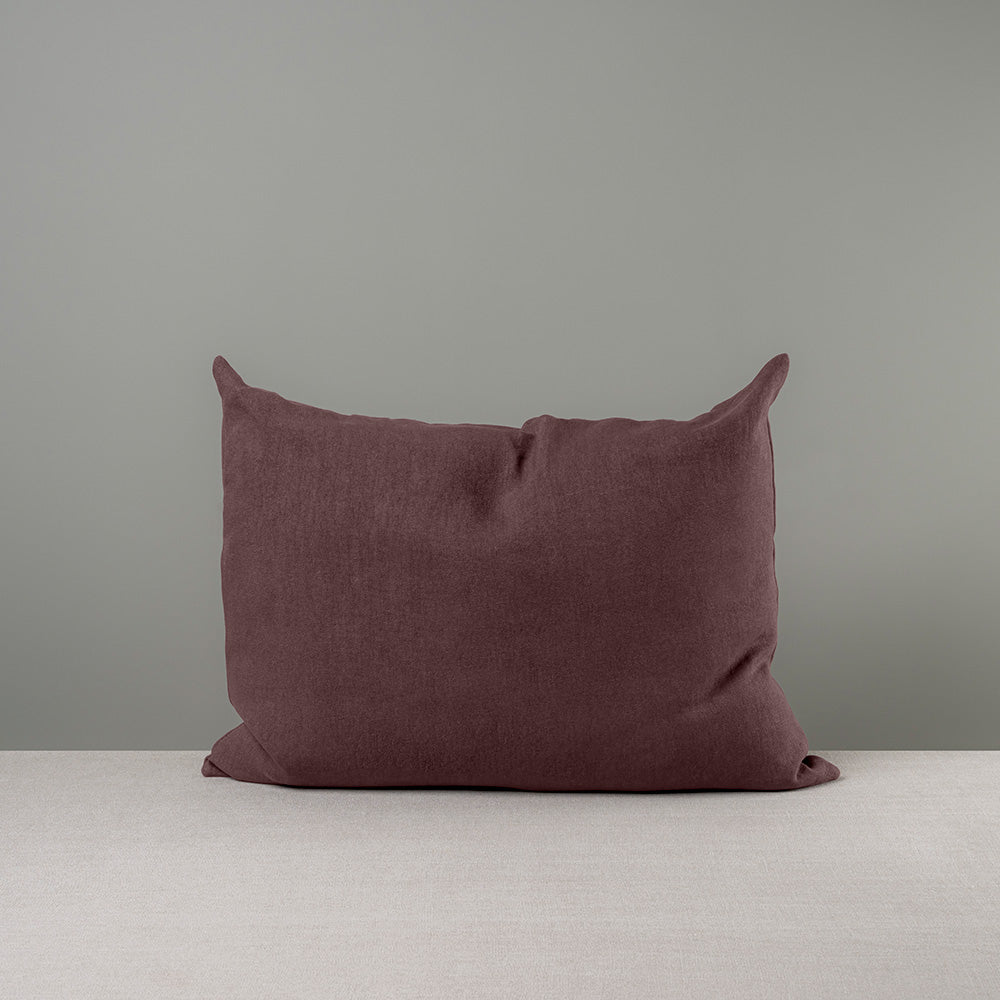 Rectangle Lollop Cushion in Laidback Linen, Damson