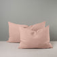 Rectangle Lollop Cushion in Laidback Linen, Dusky Pink