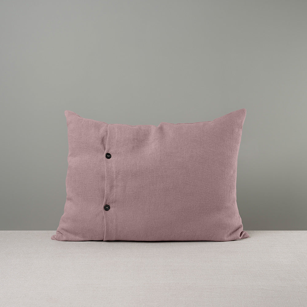 Back Side of Medium Rectangle Lollop Cushion in Purple(Heather) With 2 Buttons - NiX