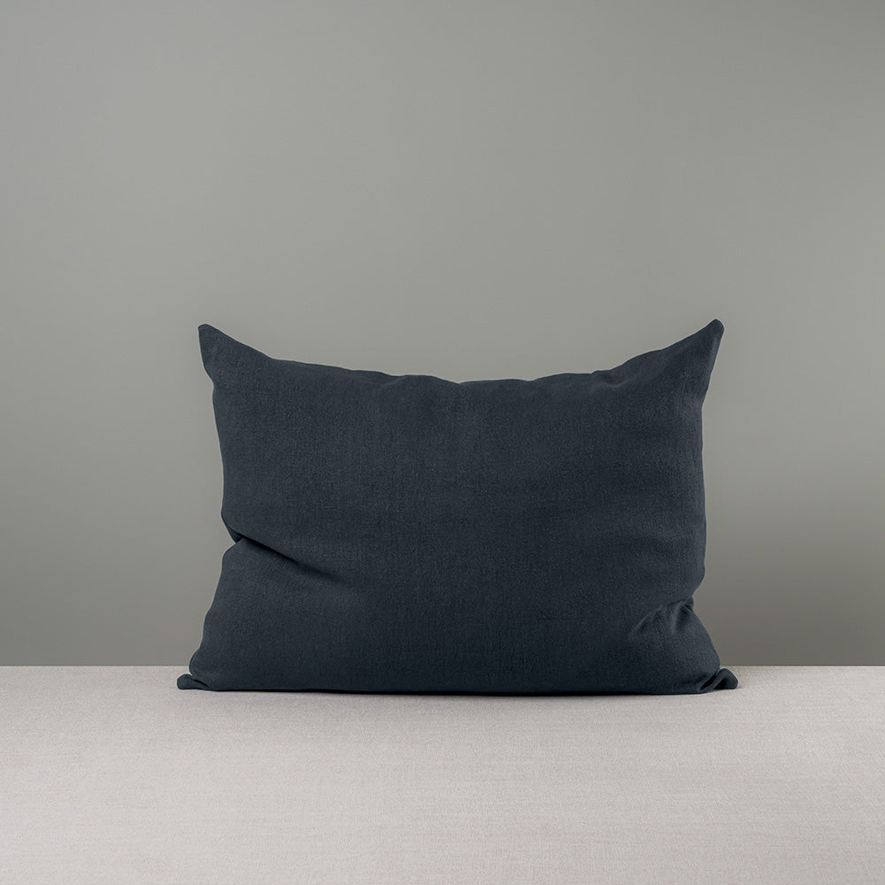 Rectangle Lollop Cushion in Laidback Linen, Midnight