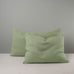 image of Rectangle Lollop Cushion in Laidback Linen, Moss