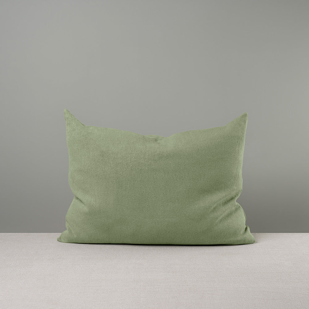 Front Side of Medium Rectangle Lollop Cushion, Green(Moss) - Nicola Harding