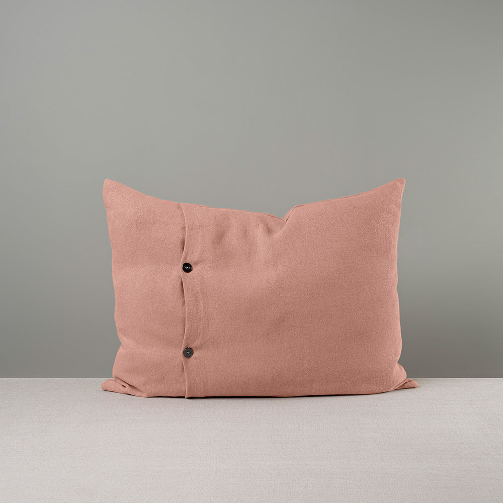 Back Side of Medium Rectangle Lollop Cushion in Pink(Roseberry) With 2 Buttons - NiX