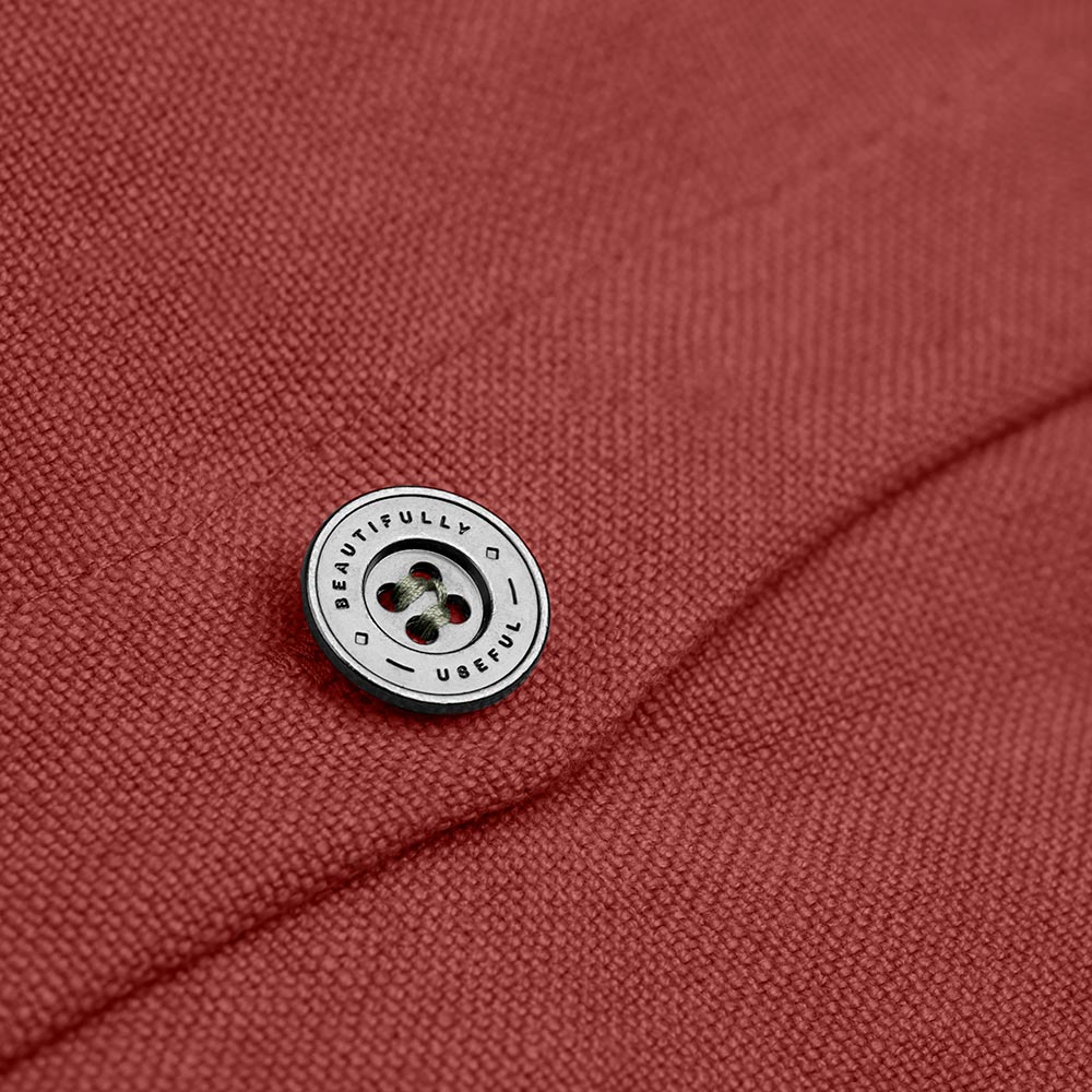 Rectangle Lollop Cushion in Laidback Linen, Rouge