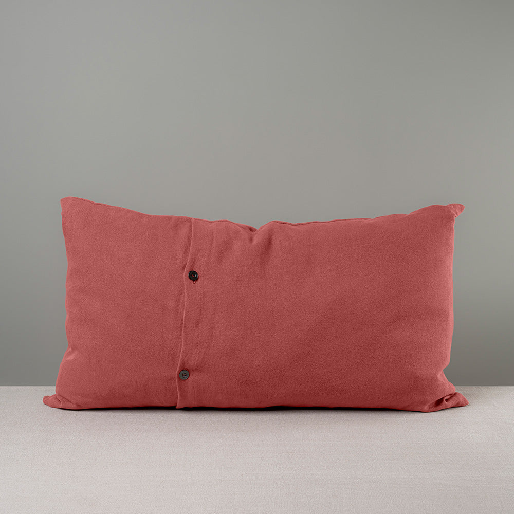 Rectangle Lollop Cushion in Laidback Linen, Rouge
