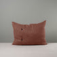 Rectangle Lollop Cushion in Laidback Linen, Sweet Briar