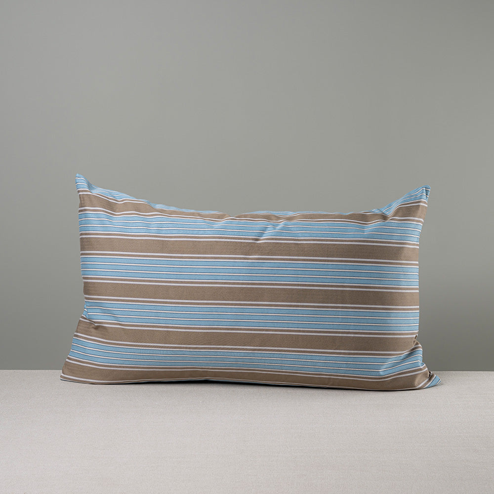 Rectangle Lollop Cushion in Regatta Cotton, Blue