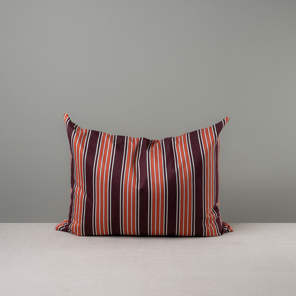 Rectangle Lollop Cushion in Regatta Cotton, Flame Red - Nicola Harding