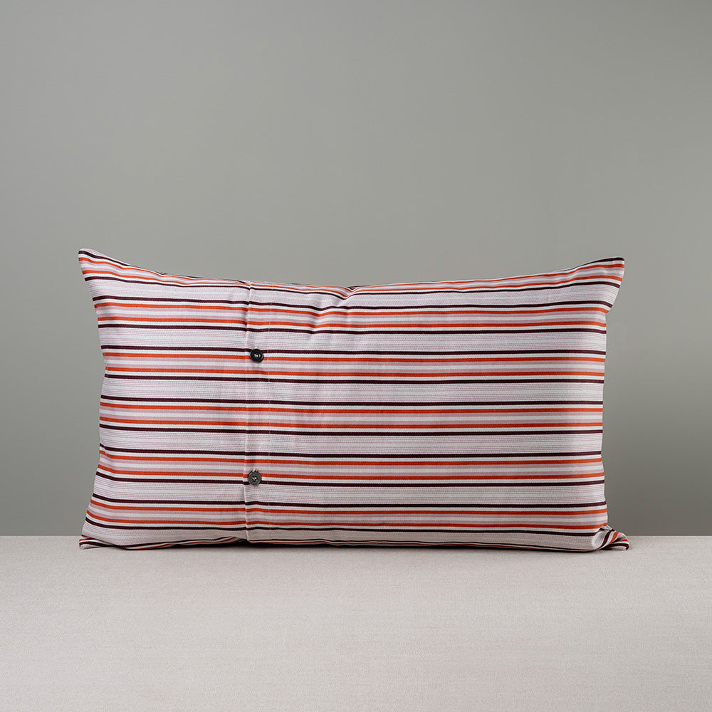 Rectangle Lollop Cushion in Slow Lane Cotton Linen, Berry