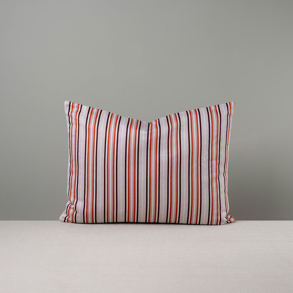 Rectangle Lollop Cushion in Slow Lane Cotton Linen, Berry