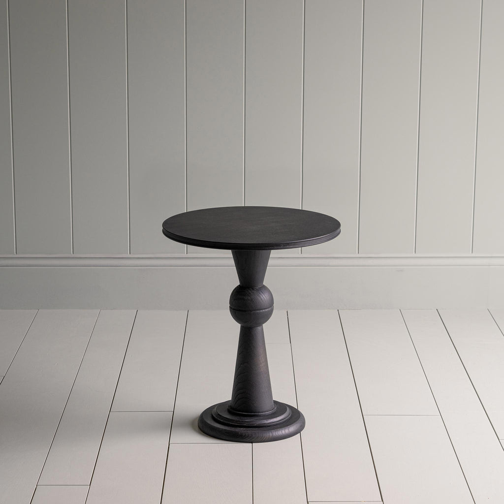 Anecdote Round Pedestal Table, Coal Black - Nicola Harding