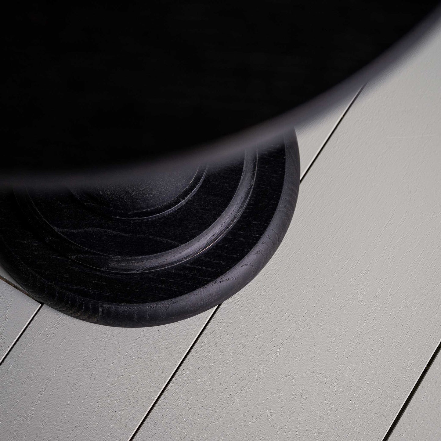 Anecdote Pedestal Table, Coal Black, Foot Base Closeup - Nicola Harding