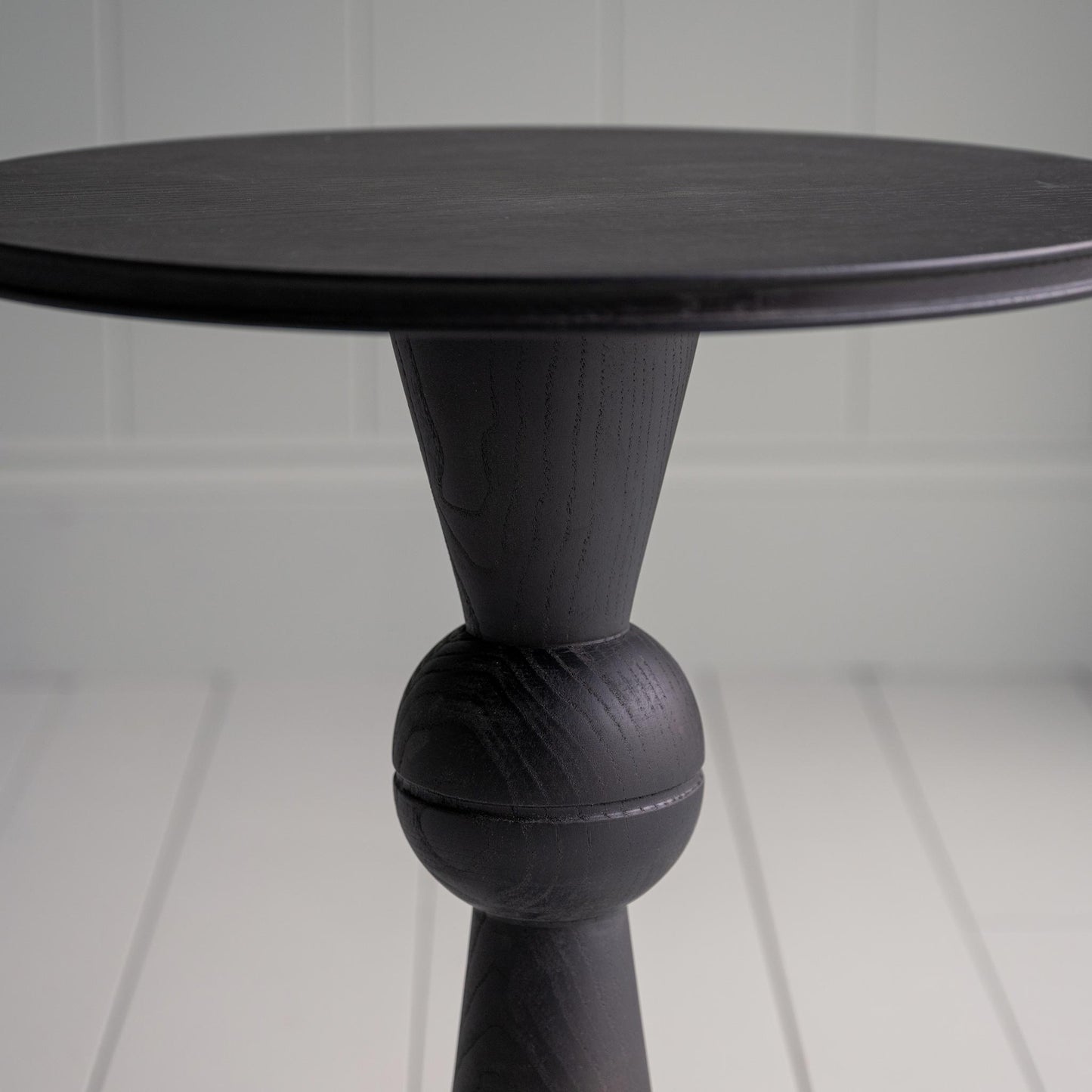 Anecdote Pedestal Table, Coal Black Closeup - Nicola Harding