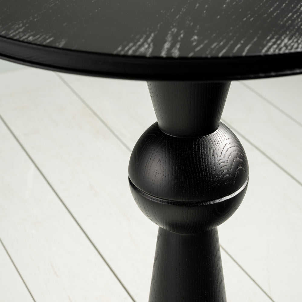 Anecdote Pedestal Table, Coal Black