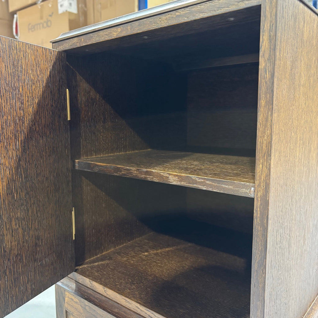 End-of-the-Line - Bits and Bobs Bedside Table, Antique Oak, Left Hand Side