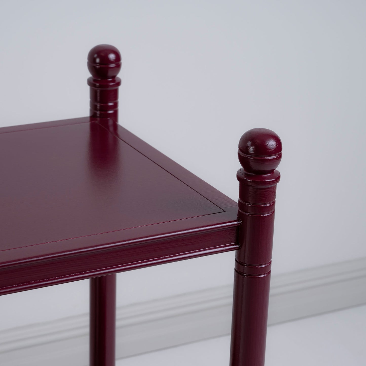 Design Closeup of Revive Red Side Table - NiX