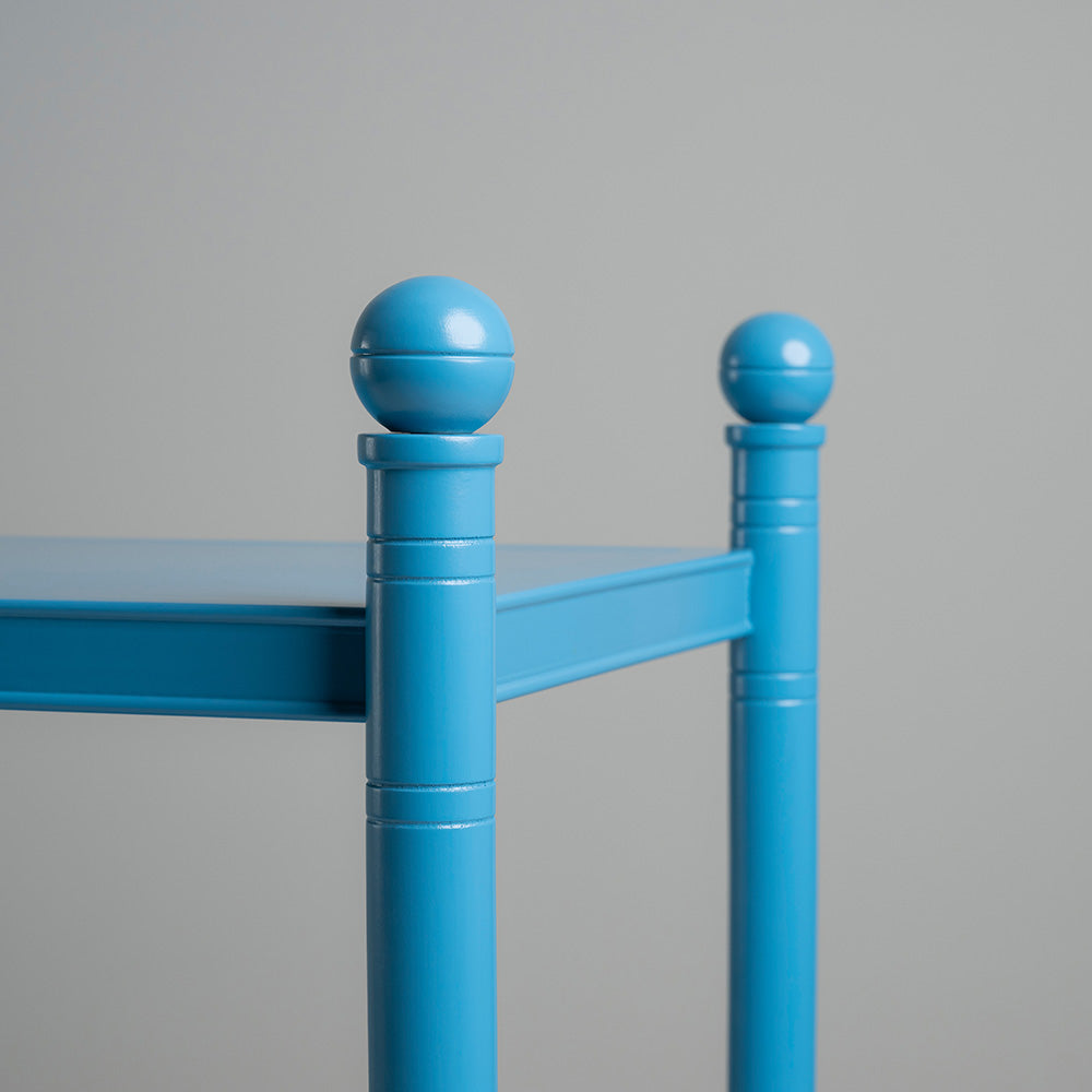 Revive Blue Side Table, Side Design Closeup - Nicola Harding & Co.