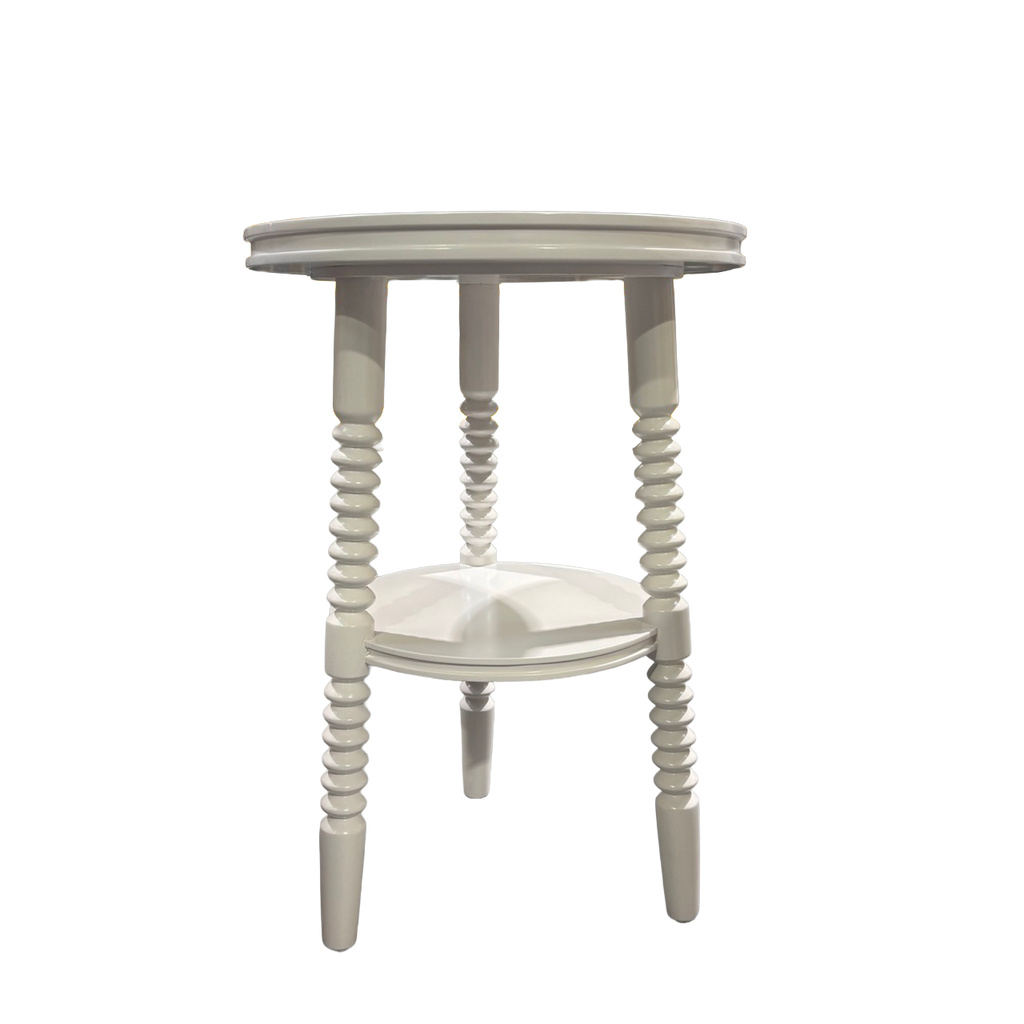End-of-the-Line - Spindle Side Table, Soft White