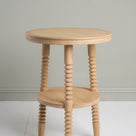 Design Closeup of Spindle Side Table, Oiled Oak
