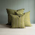 image of Square Kip Cushion in Colonnade Cotton, Green Wine