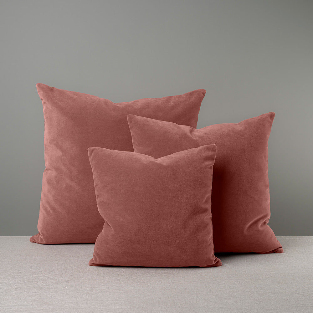 3 Different Sizes of Square Pink(Damson) Velvet Cushion - NiX By Nicola Harding & Co.