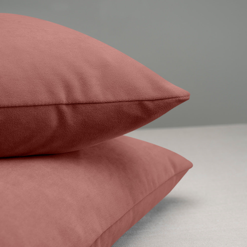 Square Kip Cushion in Intelligent Velvet, Damson