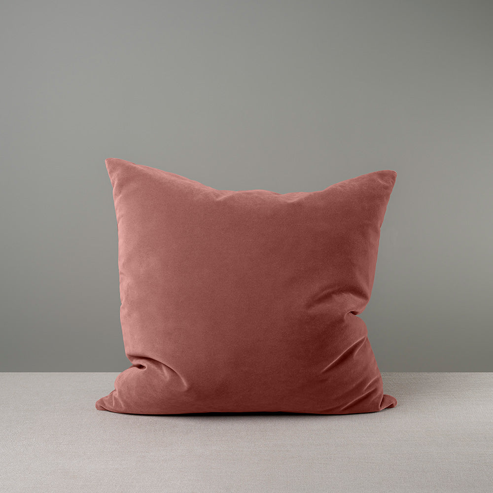 Square Kip Cushion in Intelligent Velvet, Damson