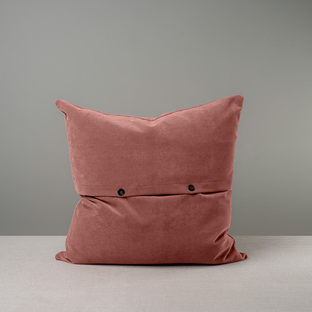 Square Kip Cushion in Intelligent Velvet, Damson