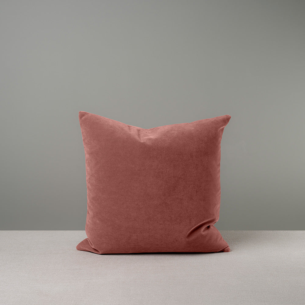 Front Side of Large Pink(Damson) Velvet Square Cushion - By NiX